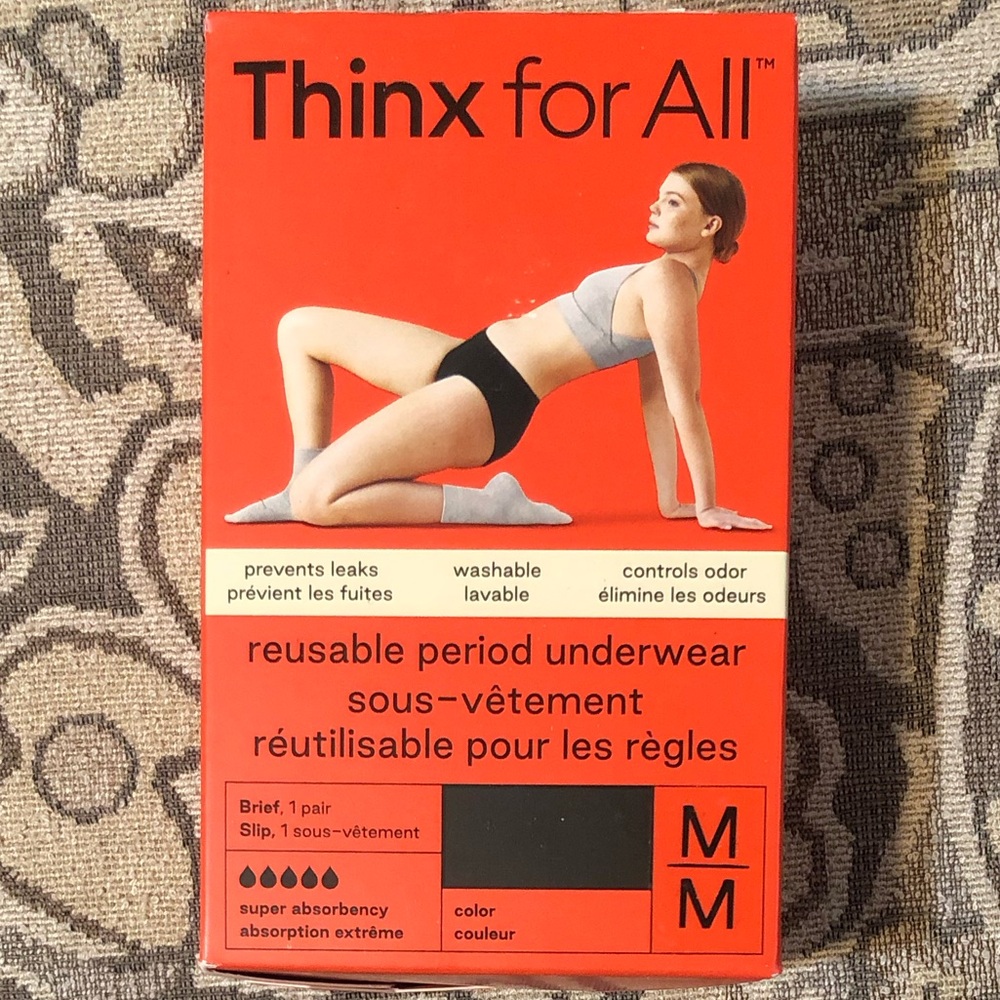 Thinx For All Reusable Period/ Bladder Leaks Underwear. Super Absorbency. Size M